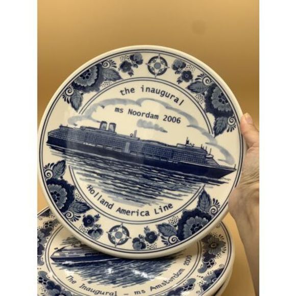 Holland America Line Cruise Ship Dinner Plates Custom Design Set of Four - Picture 6 of 11